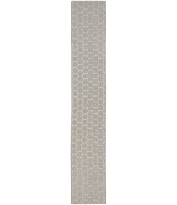 Nourison Twist Reversible 2ft. 2in. x 12ft. Grey Modern Rug