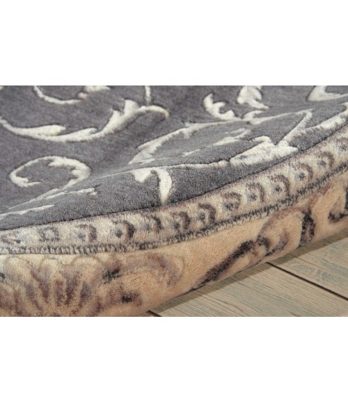 Nourison Somerset Round Area Rug ST02-Charcoal