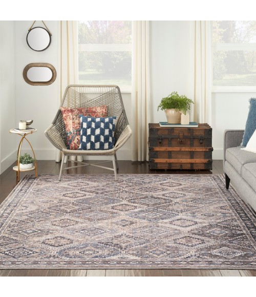 Nicole Curtis Machine Washable Series 1 Area Rug SR103 Ivory/Latte 8' x 10'
