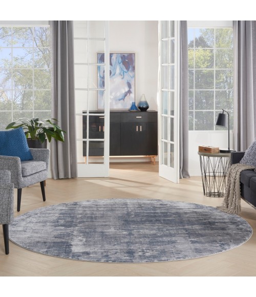 Nourison Rustic Textures Area Rug RUS05 Grey 7'10" Round