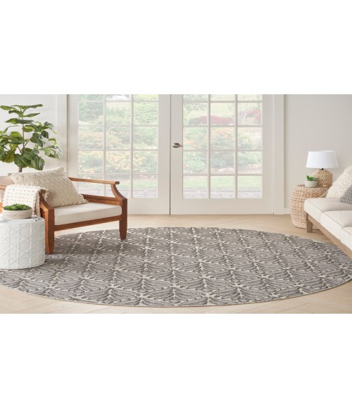 Nourison Aloha Charcoal ALH35 7’10” Round Rug