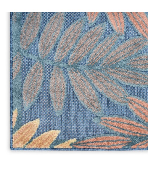 Nourison Aloha Blue Rose ALH18 5 ft. 3 in. X 7 ft. 5 in. Rect. Rug