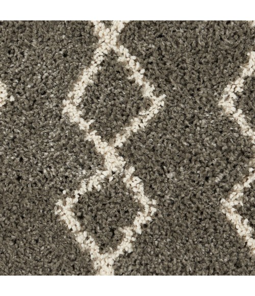 Nourison Geometric Shag Silver GOS01 2 ft. 2 in. X 7 ft. 6 in. Rect. Rug
