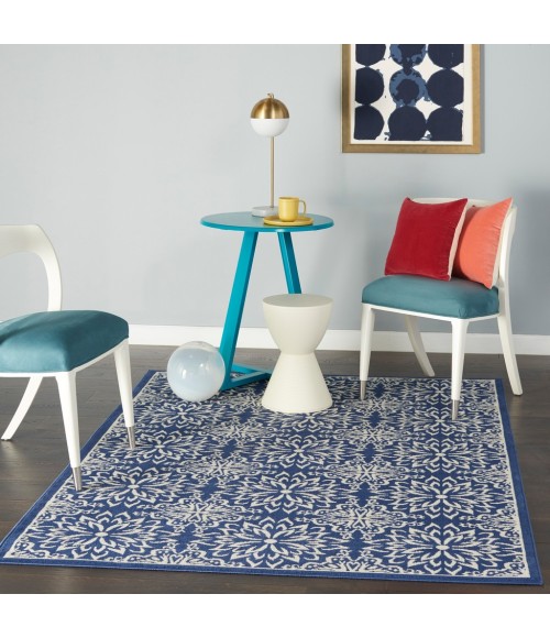 Nourison Jubilant Area Rug JUB06-Navy/Ivory