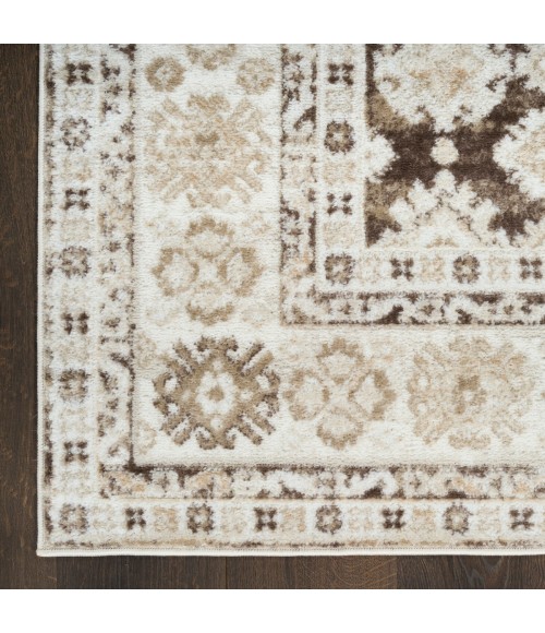 Nourison Dekor Ivory Brown DEK02 5 ft. 3 in. X 7 ft. Rect. Rug