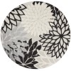Nourison Aloha - Alh05 Black White Area Rug 7 ft. 10 X Round
