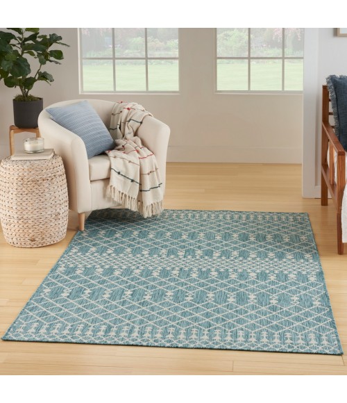 Nourison Positano Aqua POS02 5 ft. X 7 ft. Rect. Rug