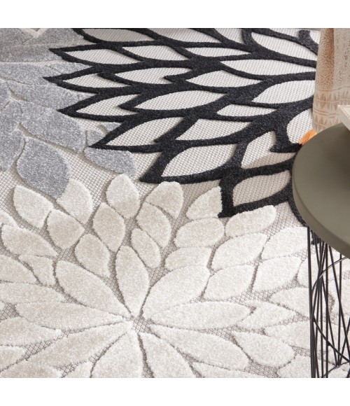 Aloha Area Rug Nourison Aloha Area Rug ALH05 Black White 12' x 15'