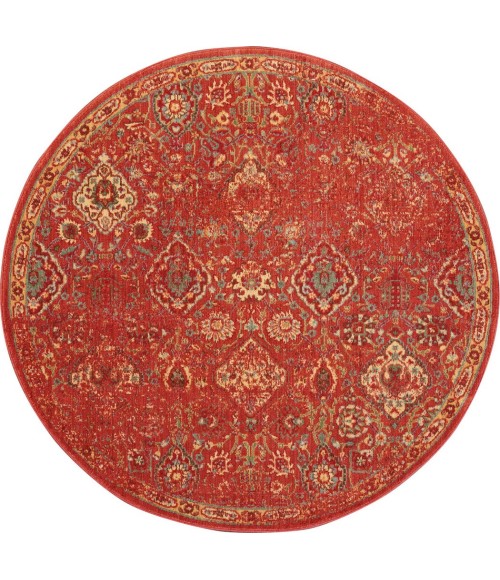 Nourison Somerset Round Area Rug ST90-Brick