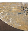 Nourison Twilight Round Area Rug TWI22 Navy Gold 8' Round