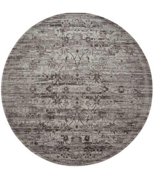 Nourison Twilight Round Area Rug TWI01 Silver 8' Round