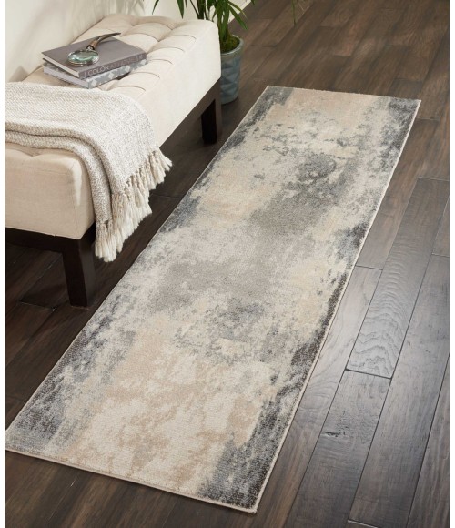 Nourison MAXELL Area Rug Nourison Maxell Runner Area Rug MAE13-Ivory/Grey