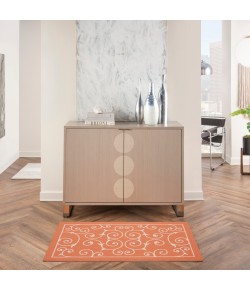 Nourison Home & Garden - Rs019 Orange Area Rug 2 ft. 3 X 3 ft. 9 Rectangle