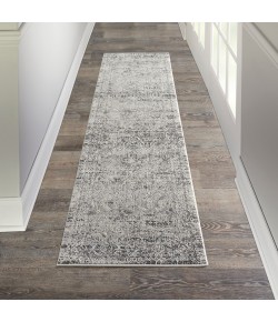 Nourison Grand Expressions - Ki53 Grey Ivory Area Rug 2 ft. 2 in. X 7 ft. 6 in. Runner