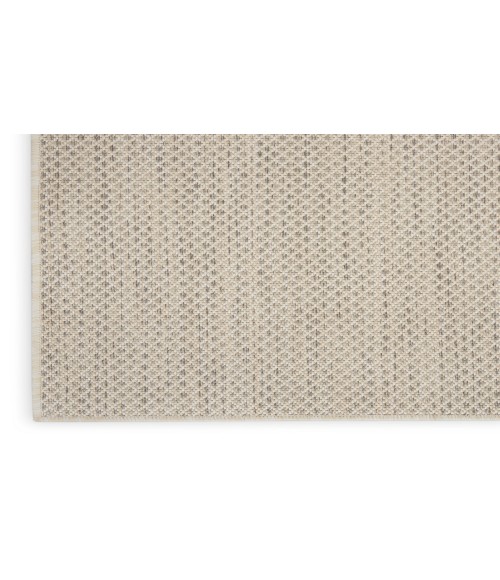 Nourison Courtyard Ivory/Silver COU01 2 ft. 2 in. X 10 ft. Rectangle Rug