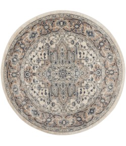 Nourison Quarry Ivory Grey QUA05 5 ft. X Round Rug