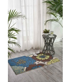 Nourison Home & Garden - Rs021 Light Blue Area Rug 2 ft. 3 X 3 ft. 9 Rectangle