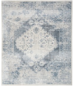 Nourison Astra Washables - Asw11 Blue Ivory Area Rug 7 ft. 10 in. X 10 ft. Rectangle