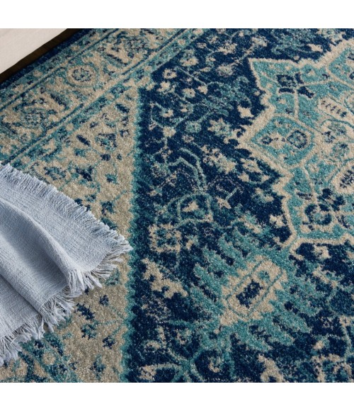 Nourison Tranquil Area Rug TRA06-Ivory/Navy