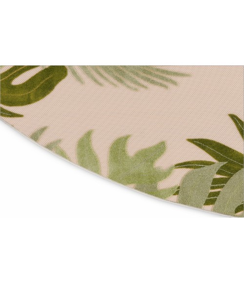 Nourison Aloha Ivory Green ALH40 7 ft. 10 in. Round Rug