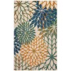 Nourison Aloha Blue Green ALH05 6 ft. X 9 ft. Rectangle Rug