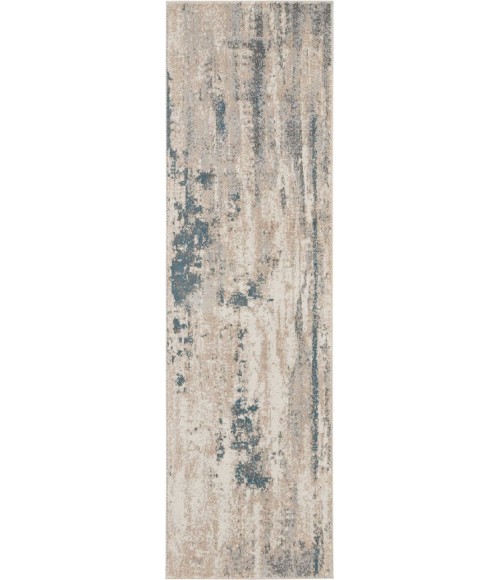 Nourison MAXELL Area Rug Nourison Maxell Runner Area Rug MAE17-Ivory/Teal