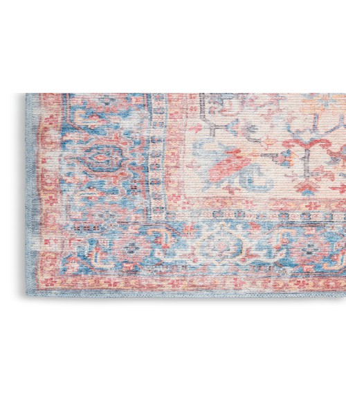 Nicole Curtis Machine Washable Series 1 Blue Multicolor SR104 3 ft. X 5 ft. Rectangle Rug