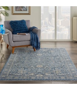 Nourison Lustrous Weave - Luw03 Blue Area Rug 5 ft. 3 X 7 ft. 9 Rectangle