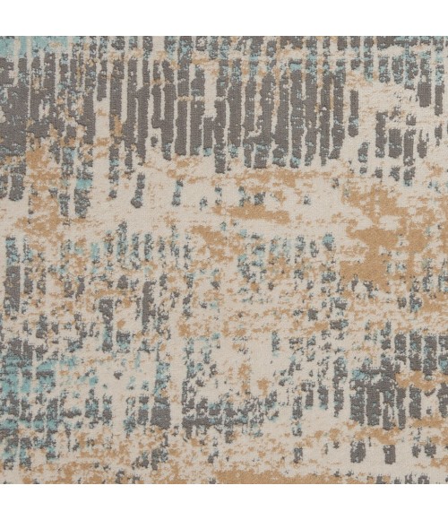 Michael Amini MA90 Uptown Area Rug UPT03-Beige/Aqua