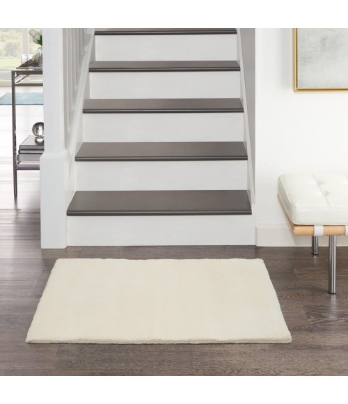 Nourison Plush Cloud Ivory PLC01 2 ft. X 3 ft. Rect. Rug