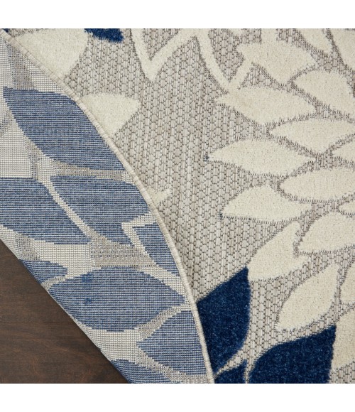 Nourison Aloha Round Area Rug ALH05-Ivory/Navy