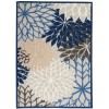 Nourison Aloha - Alh05 Blue Multicolor Area Rug 5 ft. 3 X 7 ft. 5 Rectangle