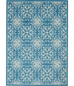 Nourison Jubilant - Jub06 Ivory Blue Area Rug 5 ft. 3 X 7 ft. 3 Rectangle