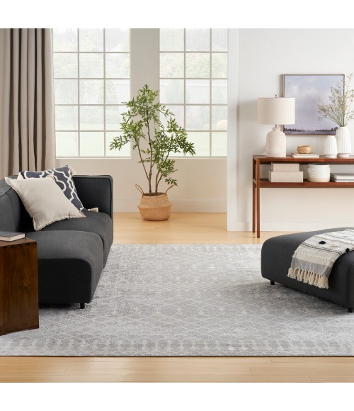 Nourison Astra Machine Washable Area Rug Nourison Astra Machine Washable Area Rug ASW10 Grey