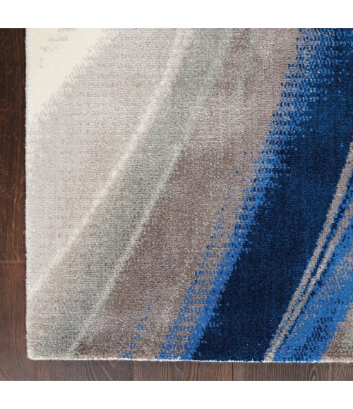Nourison Twilight Area Rug TWI28 Ivory Grey Blue 7'9" x 9'9"