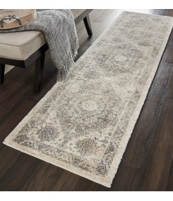 Nourison Fusion - Fss11 Cream Grey Area Rug 2 ft. 2 X 7 ft. 6 Rectangle