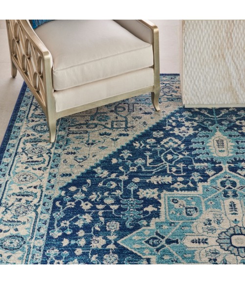 Nourison Tranquil Area Rug TRA06-Ivory/Navy