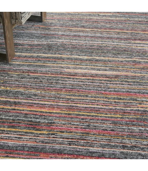 Nourison Plateau Area Rug PAE01-Grey/Flame