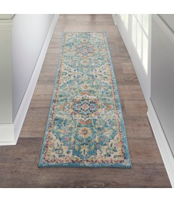 Nourison Passion - Psn25 Ivory Light Blue Area Rug 2 ft. 2 X 7 ft. 6 Rectangle