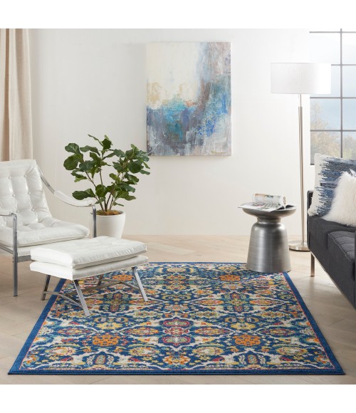 Nourison Allur Area Rug ALR03 Navy Multicolor