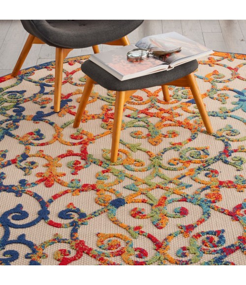 Nourison Aloha Round Area Rug ALH21-Multicolor