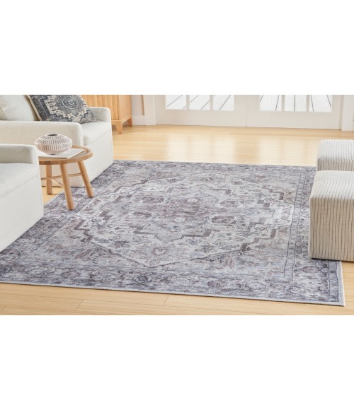 Nicole Curtis Machine Washable Series 1 Ivory Beige SR101 4 ft. X 6 ft. Rectangle Rug