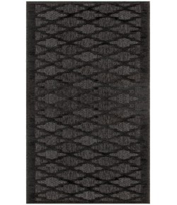 Nourison Easy Care Charcoal Black NES01 2 ft. 2 in. X 16 ft. Rectangle Rug