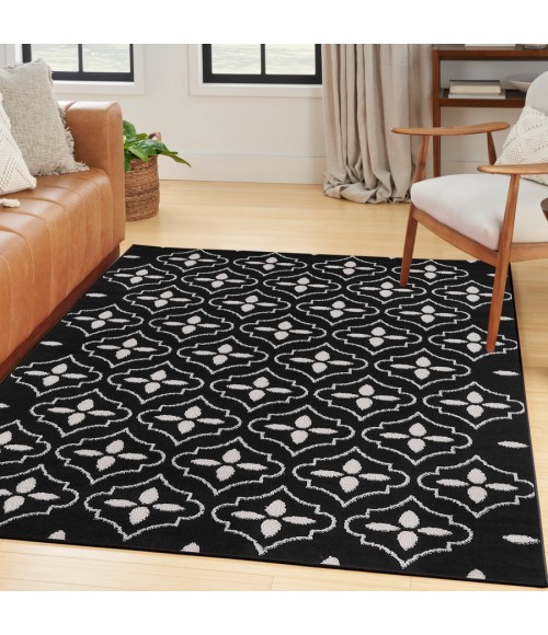 Nourison Home Nourison Essentials Black Ivory NRE04 4 ft. X 6 ft. Rectangle Rug