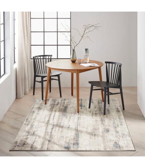 Calvin Klein Infinity Area Rug IFN02 Ivory Grey Blue