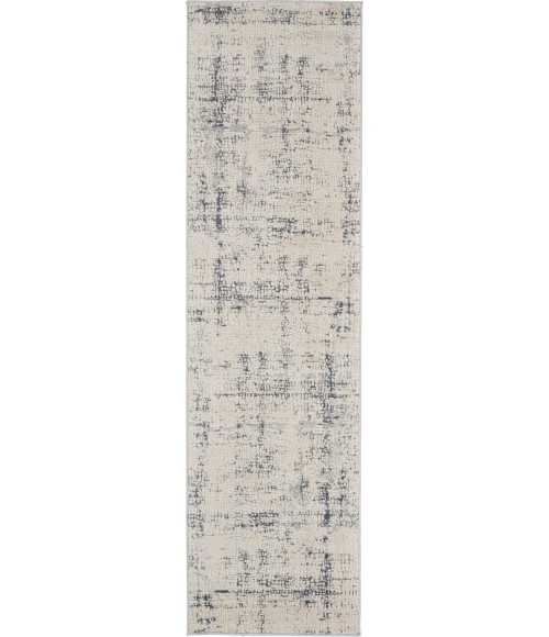 Nourison Rustic Textures Runner Area Rug RUS06-Ivory/Blue