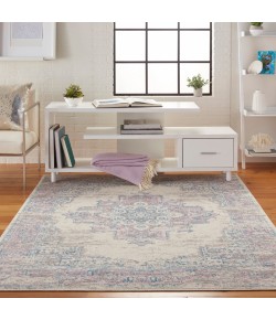 Nourison Home Grafix GRF14 Ivory Pink 3 ft. 9 in. X 5 ft. 9 in. Area Rug