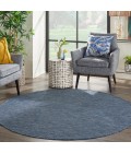 Nourison Positano Round Area Rug POS01-Navy Blue