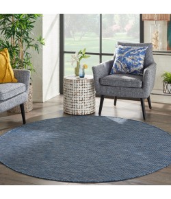 Nourison Positano - Pos01 Navy Blue Area Rug 6 ft. X 6 ft. Round