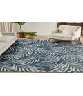 Nourison Garden Oasis Navy Rug GOA01 9 ft. X 12 ft. Rectangle - Rugs Town Nourison Garden Oasis Navy GOA01 9 ft. X 12 ft. Rectangle Rug